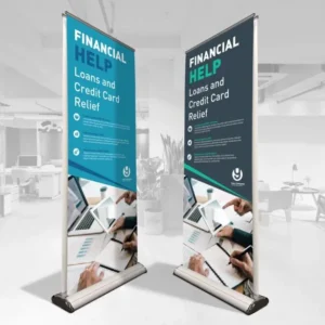 deluxe double sided retractable banner stands